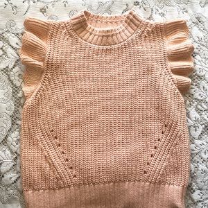 Peach sleeveless sweater Sz L, never worn